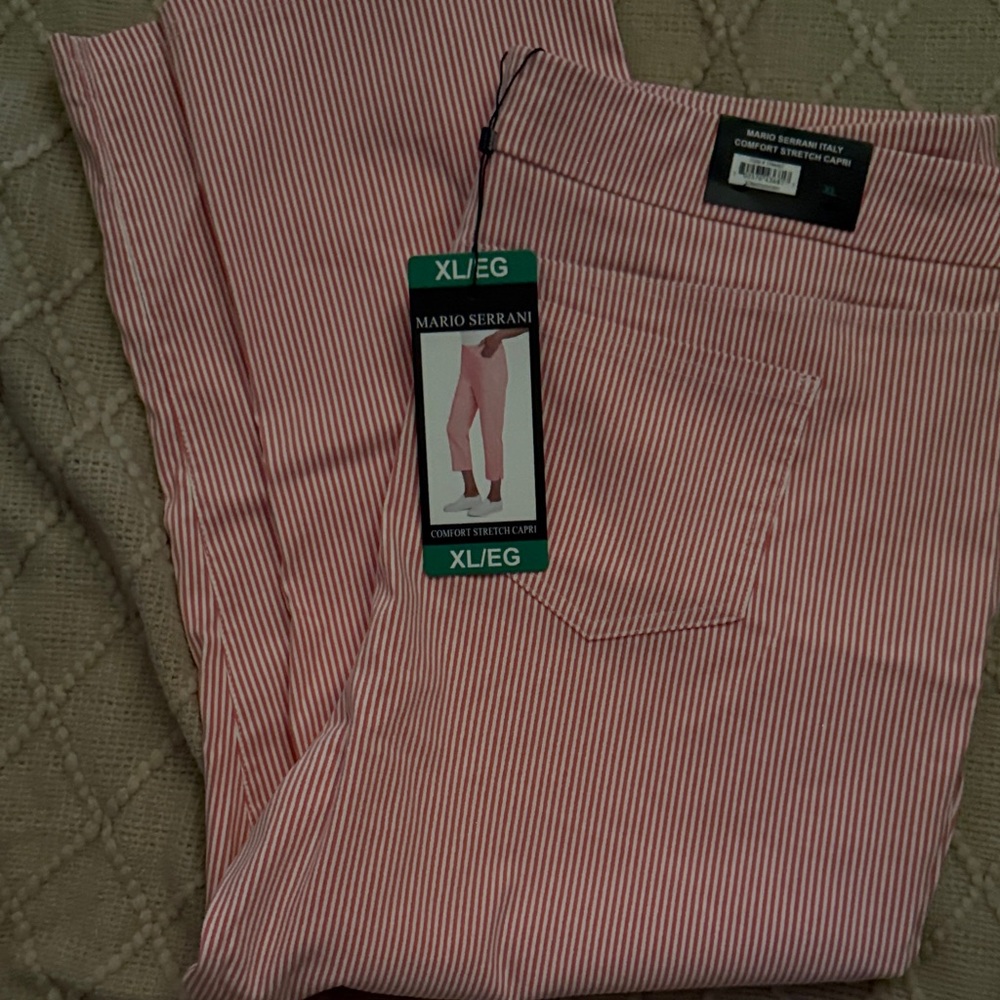 Mario Serrani Rose Striped Trousers